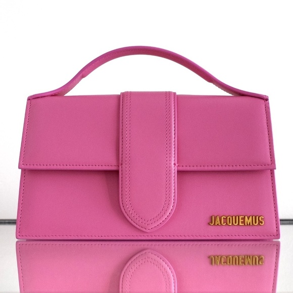 NWT Jacquemus Le Grand Bambino Pink Authentic Pink Leather Crossbody Bag $1190 - Picture 4 of 16